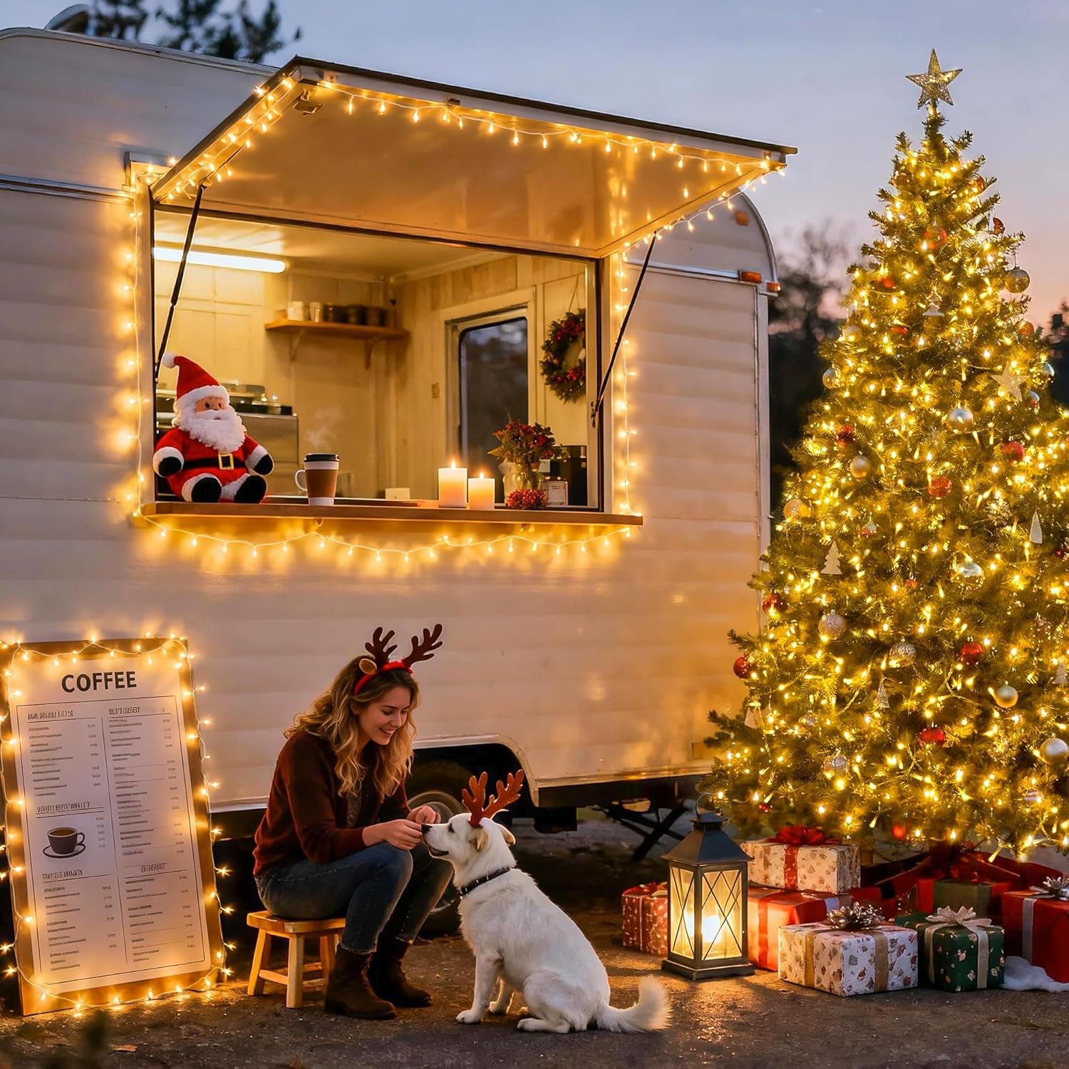 168FT 600 LED Christmas Lights Outdoor Waterproof Clear Wire Indoor String Lights for outside Warm White Christmas Tree Lights Plug in for Bedroom Wedding Party Spring Decor